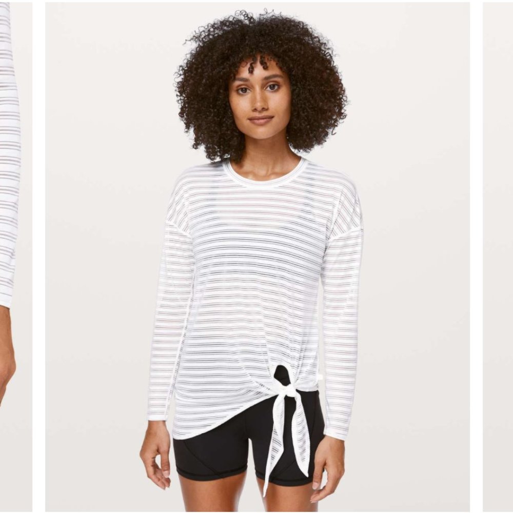 Lululemon Tie Your Practice - Striped Long Sleeve